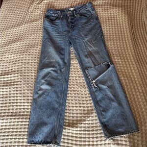 Good American Jeans - Good 90s Relaxed with Ripped Knee - Womens